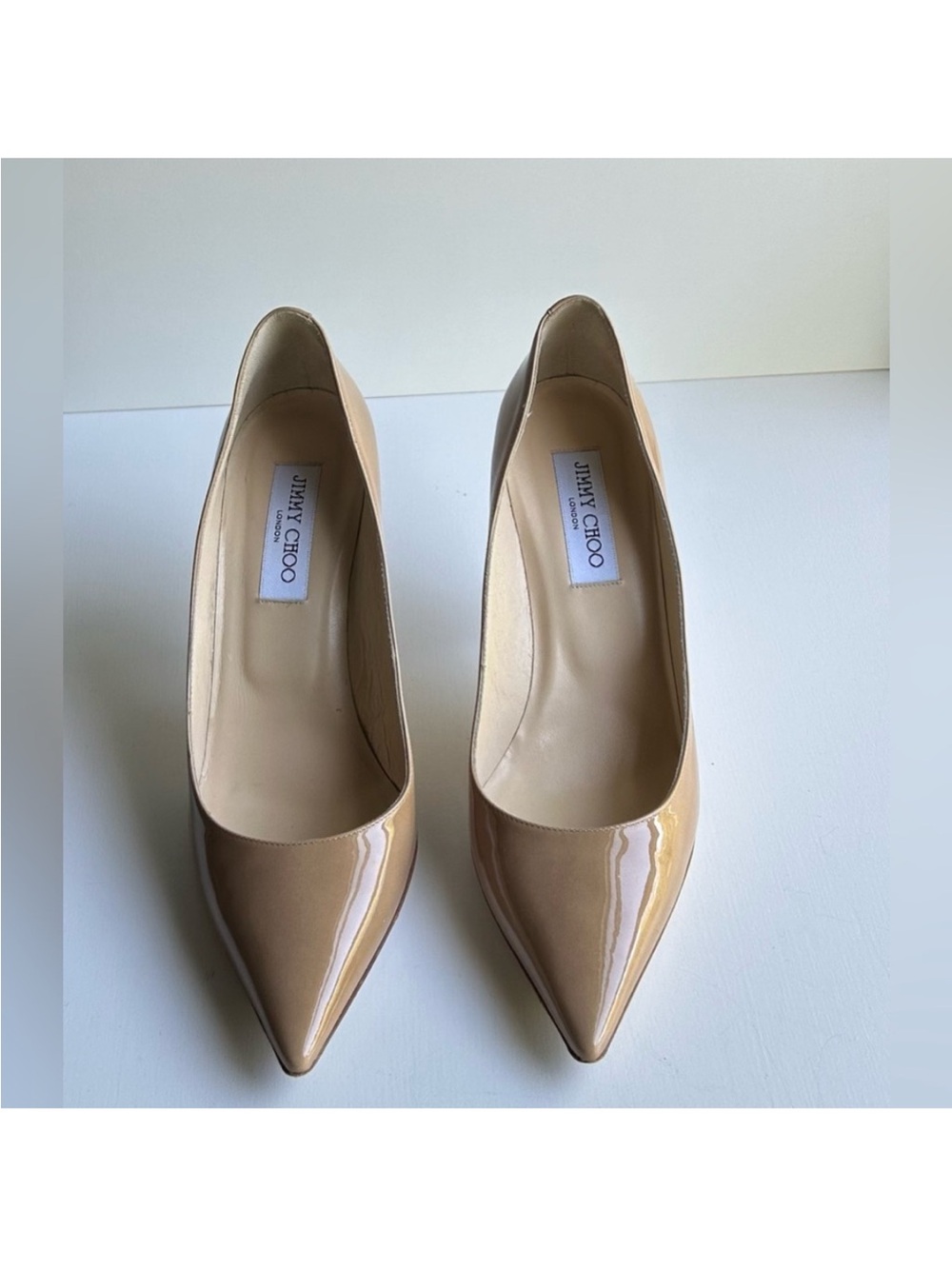 Jimmy Choo Patent Leather Nude Pumps Size 40 (US 9-9.5), 3” heels - Picture 3 of 10
